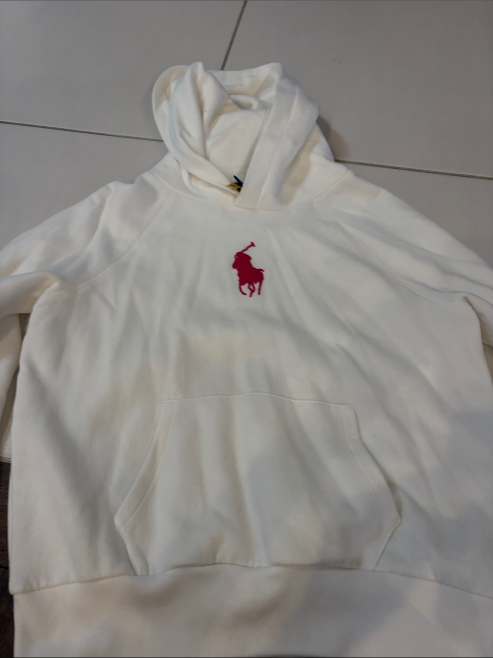 Polo by Ralph Lauren White Crewneck Sweatshirt with Red Pony